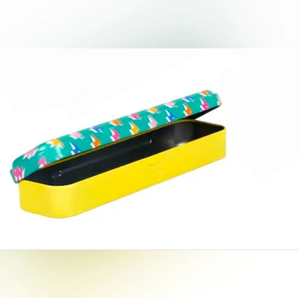 Colorful Patterned Tin Pencil Cases - Set of 5 BNIB